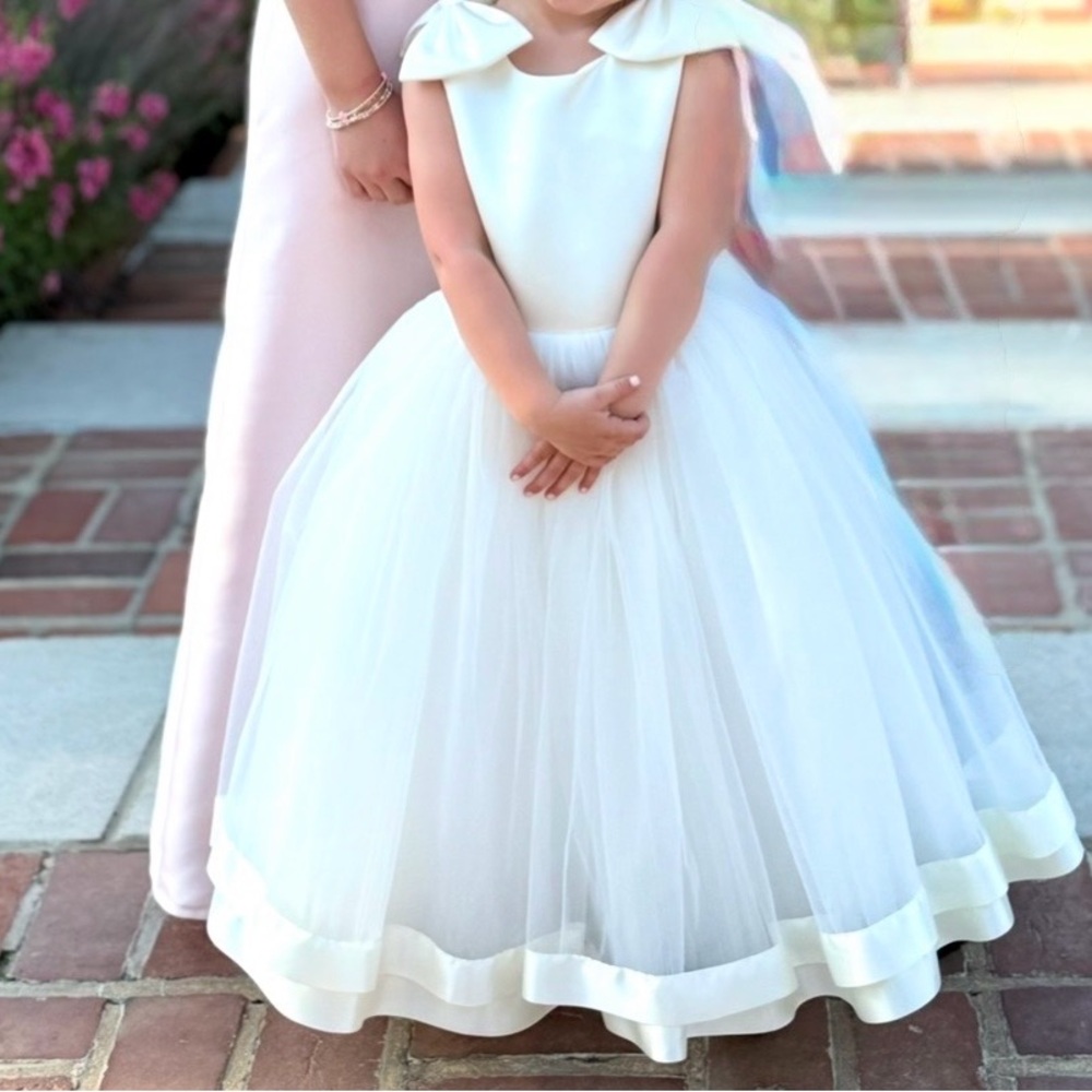 Girls Flower Girl Tulle Dress